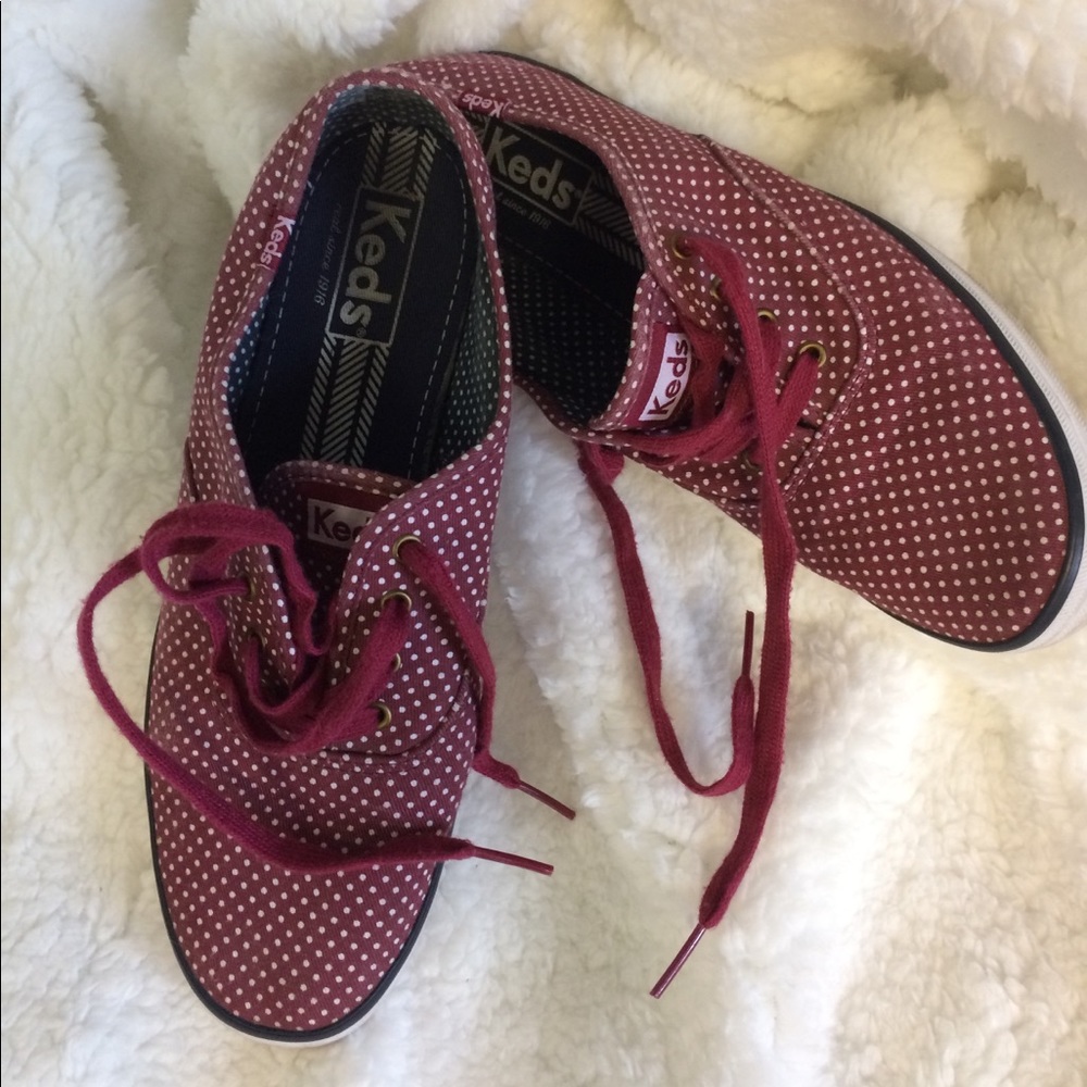 Red Ked’s with white dots size 7 sneakers